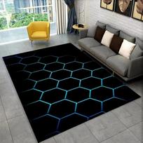 Geometric  Area Rug Abstract Modern Colorful Decor Carpet for Living Room Bedroom Kids Play Room Non-Slip Easy Clean Floor Mat 40x60cm