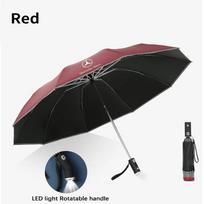 Automobilio LED šviesa Automatiškai susilankstantis Vėjui atsparus Skėtis nuo saulės Mercedes-Benz A B C E S V R Klasės A45 C43 CLA GLA GLB GLC SLK SL raudona