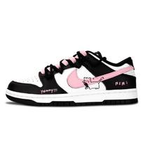 Nike Dunk Black White, Pink Cat Dream Abrasion Resistant Abrasion Resistant Low top Skateboard Shoes Unisex Pink DD1391-100(Team883-) 36