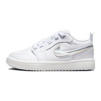 Air Jordan 1 Low ALT SE PS Blizgučiai Swoosh Vaikų Sportbačiai Mėlyni Mėlyno atspalvio Viršūnių baltumo FQ9113-100 28
