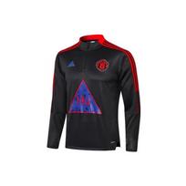 Adidas x Pharrell Williams Manchester United Football Sports Long Sleeve Sweatshirt Men Tops Dark-Hemp-Grey GK7722 S black