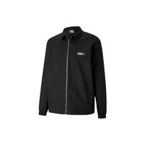 Puma Solid Color Logo Zip-Up Jacket Men Outerwear Black 582702-01 L black
