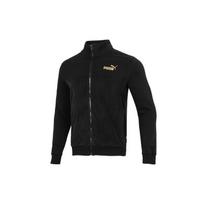 PUMA Solid Color Logo Casual Stand Collar Jacket Men Outerwear Black 674350-01 S black