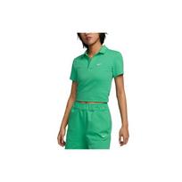 Nike Sportswear Essential Solid Logo Collar Short Sleeve Polo Shirt Women Tops Spring-Green DV7885-363 S blue