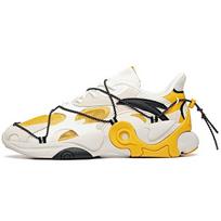 Anta Mesh Synthetic Leather Shock Absorbing Non-Slip Wear-Resistant Balance Low-Top Casual Shoes Men sneakers White Yellow 912028850-5 40 white