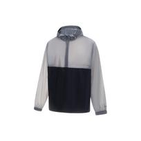 Li-Ning Solid Color Half-Zip Hooded Long Sleeve Windbreaker Men Outerwear AFDT545-3 S gray