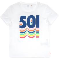 Levis Printed Crew Neck Short Sleeve T-Shirt Women Tops White 17369-0239 XS