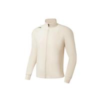 Lining Fitness Series Solid Color Logo Zip Stand Collar Sweatshirt Men Sweatshirt Swan-White AWDSB83-2 M white