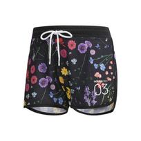 Adidas Neo Floral Print Lace-Up Sports Casual Shorts Women Shorts Black CV9242 S