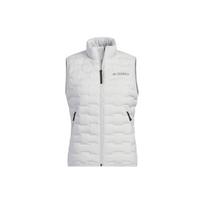 Adidas Goose Down Woven Baffle Vest 800 Fill Solid Color Logo Outdoor Sports Down Vest Women Vests Light-Gray IT8691 XS