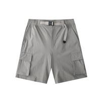 Anta X National Geographic Outdoor Series Solid Color Woven Large Pocket Casual Shorts Women shorts Deep-Green 162426505-3 L gray