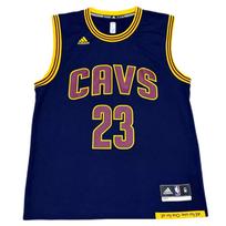 Adidas X NBA Collaboration LeBron James Cavaliers 23 Sleeveless Crew Neck Comfortable Basketball Jersey Unisex jersey Navy-Blue 7818A-CVW-AEB2581 S