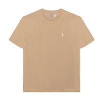 Polo Ralph Lauren FW23 Solid Color Small Pony Embroidered Crew Neck Short Sleeve T-Shirt Men T-Shirt Khaki 710671426-241 XXL
