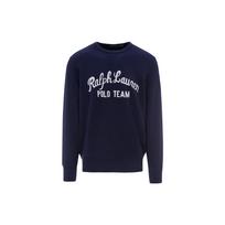 Polo Ralph Lauren SS23 Vienspalvis su siuvinėtu logotipu apvalios apykaklės džemperis vyriškas džemperis Tamsiai mėlynas 710841385-002 XXL blue
