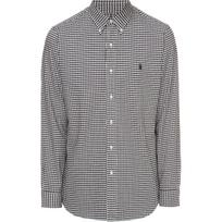 Polo Ralph Lauren Classic Plaid Pony Logo Embroidered Long Sleeve Shirt Men shirts Black White MNPOWOV16820043-999 XL