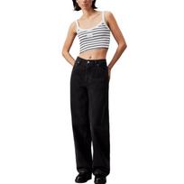 Calvin Klein Comfortable Minimalist Round Neck Pullover Vest Women tops Black White 0792115165 S