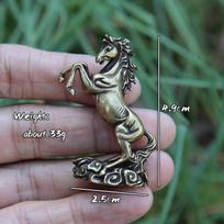 Vintažinis varinis Zodiako Arklys Maža Statulėlė Feng Šui Ornamentai Žalvarinis Sėkmės Gyvūnas Miniatiūrinės Figūrėlės Stalo Dekoracijos Amatai 1pcs gray