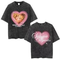 Sabrina Carpenter Short N' Sweet Tour Vintage skalauti marškinėliai Gerbėjų dovana Vyriški moteriški drabužiai Madingi estetiški marškinėliai S