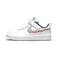 Nike Court Borough Low 2 SE PS Happy Hoops Kids Sneakers White Black University-Blue DM8099-100 29.5 white