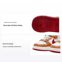 Nike Court Borough Low 2 TD Sail Hot Curry Baby Sneakers Cream Game-Royal University-Red BQ5453-119 23.5