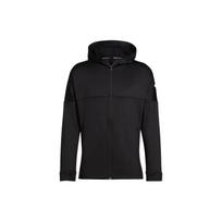 Adidas Solid Color Logo Print Zip Hoodie Jacket Men Jackets Black HD3518 XS
