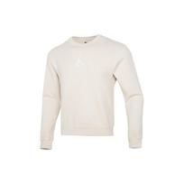 Air Jordan Heritage Fleece Crew Sweatshirt With Embroidered Logo Men Sweatshirt Beige DO2308-104 L white