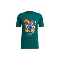 Adidas X Lego Co-Branded Dame Basketball Print Tee Men Tops Green GU2716 M blue
