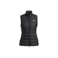 Adidas Solid Color Logo Zip Stand Collar Vest Women Vests Black GT3317 L
