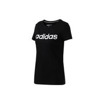 Adidas Neo Letter Print T-Shirt Women Tops Black DM2064 S