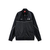 Li Ning X Kong Shan Ji Collaboration Sports Basketball Series Quilted Panel Sports Zip-Up Long Sleeve Hoodie Men hoodies Black AWDR657-1 M