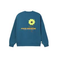 Li Ning Urban Outdoor Series Floral Print Loose Round Neck Pullover Sweatshirt Men sweatshirt Blue AWDRF35-1 XL