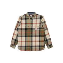 Levis Plaid Print Button-Down Long Sleeve Shirt Men shirts Brown A5772-0008 S