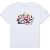 Jordan Youth Air  Comfortable Simple Round Neck Letter Print Short Sleeve T-Shirt Kids Tops White HQ7110-100 XS gray