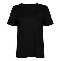 Adidas Neo W Cs Plt Black Tee Casual Series Simple Pullover Round Neck Short Sleeve T-Shirt Women Tops DM4306 S