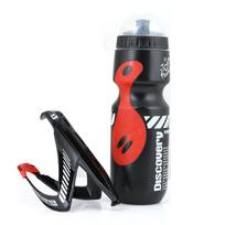 Didelės talpos dviračio vandens buteliukai Anglies pluošto tekstūra V formos buteliuko laikiklis Dviračio virdulio rinkinys (set) black kettle + black bottle cage #1
