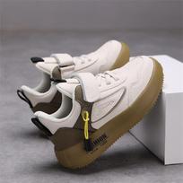 Tenis Sneakers Kids Spring/Autumn New Boys Girls Sports Shoes Casual Board Shoes Leather Soft Soled Children Small White Shoes 26 white
