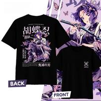 Demon Slayer Kochou Shinobu Pure Cotton T-shirt for 2026 Summer Men's and Women's Fashion Casual Cosplay Short Sleeved T-shirt 4XL