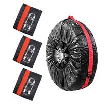 Pack of 4 Universal Waterproof Dustproof Tire Cover Storage Bag For Cars SUVs Trucks With Adjustable Straps And Handles