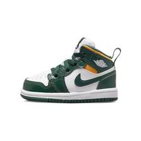 Air Jordan 1 Mid TD Sonics Baby Sneakers White Noble-Green Pollen 640735-371 25 gray