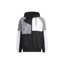 Adidas Neo Vibe Collective Windbreaker With Loose Fit And Hood Unisex Windbreaker Black White IA6742 XL gray