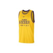 Nike „Dri-Fit“ spausdintos krepšinio batų viršūnės NBA Los Andželo „Lakers“ vyrų palaidinės geltonos DR2273-728 XXXL yellow