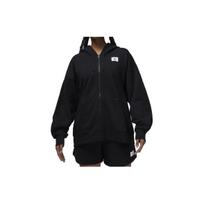Jordan Plain Zip-Up Hoodie Women Tops Black DV1394-010 M