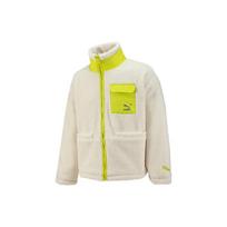 Puma FW22 Siuvinėto logotipo dirbtinio avikailio striukė Unisex striukė Balta 539570-93 L white