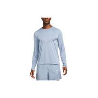 Nike ilgomis rankovėmis bėgimo fitneso marškinėliai vyriški viršutiniai drabužiai mėlyni DD6022-493 M white