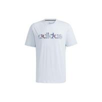 Adidas Neo Logo Print Sports T-Shirt Men Tops Blue GP4879 M