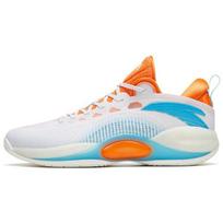 Anta Cement Bubble 3 Jelly Basketball Shoes Men Sneakers White Blue Orange 112321604-1 39 white