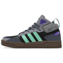 Adidas Neo 100Db Mid Trendy Casual Slip Resistant Durable High Top Skate Shoes Unisex Skate Shoes Gray Green GZ2584 38⅔