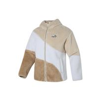 PUMA Color Block Breathable Casual Jacket Retro Sports Stand Collar Unisex jackets Khaki 678721-87 S beige