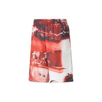 Puma X Ferrari Racing Print Elastic Straight Casual Shorts Unisex Shorts Racing-Red 538104-02 L