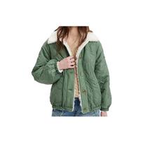 Levis Solid Color Single-Breasted Long Sleeve Jacket Women jackets Green A5869-0002 XS